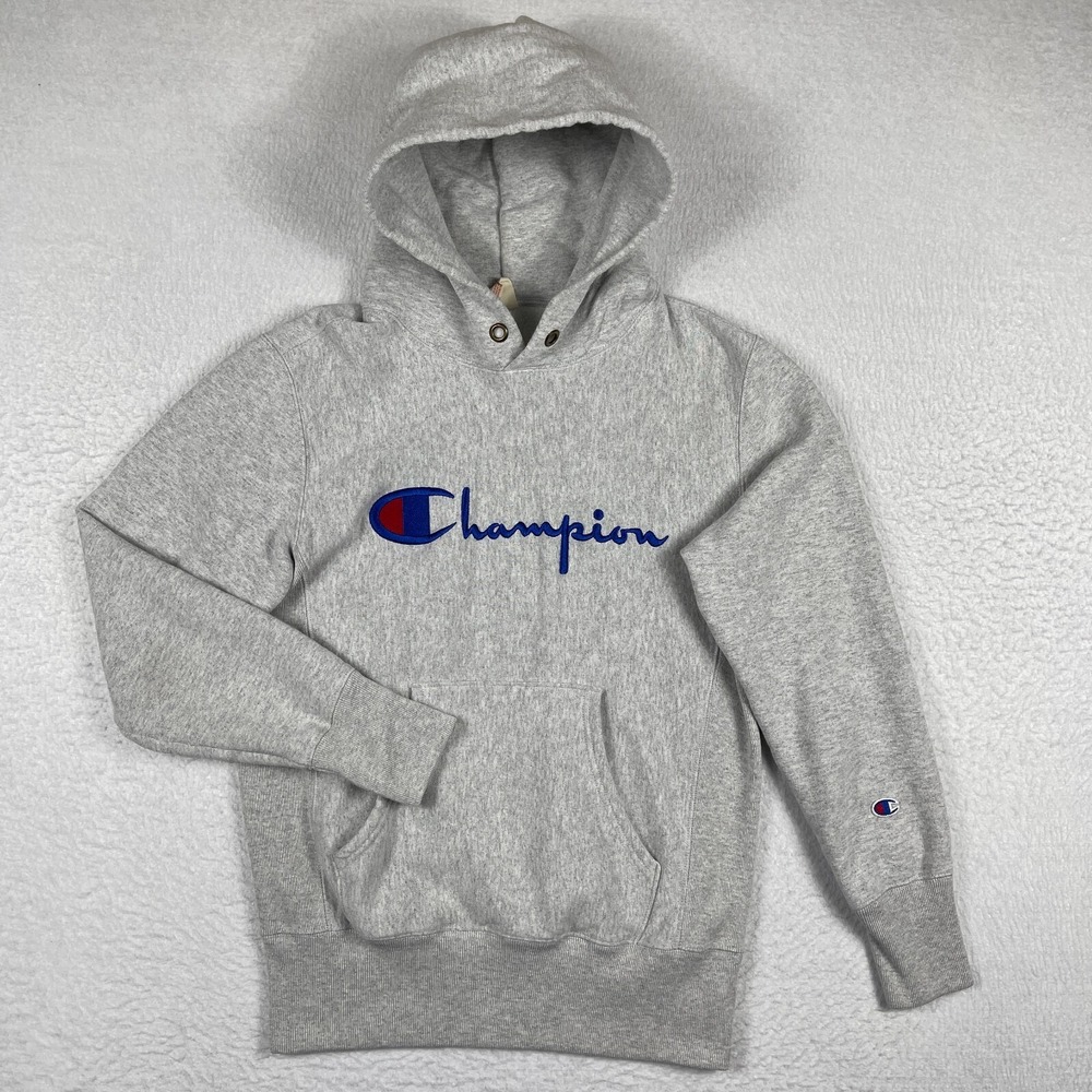 Champion Sweatshirt Mens Small Gray Hoodie Pullover‎ Reverse Weave Casual Travel